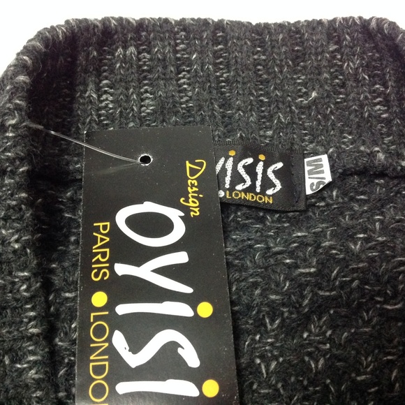 New Oyisis Men's Gray Knitted Cardigan Size S - Picture 4 of 8